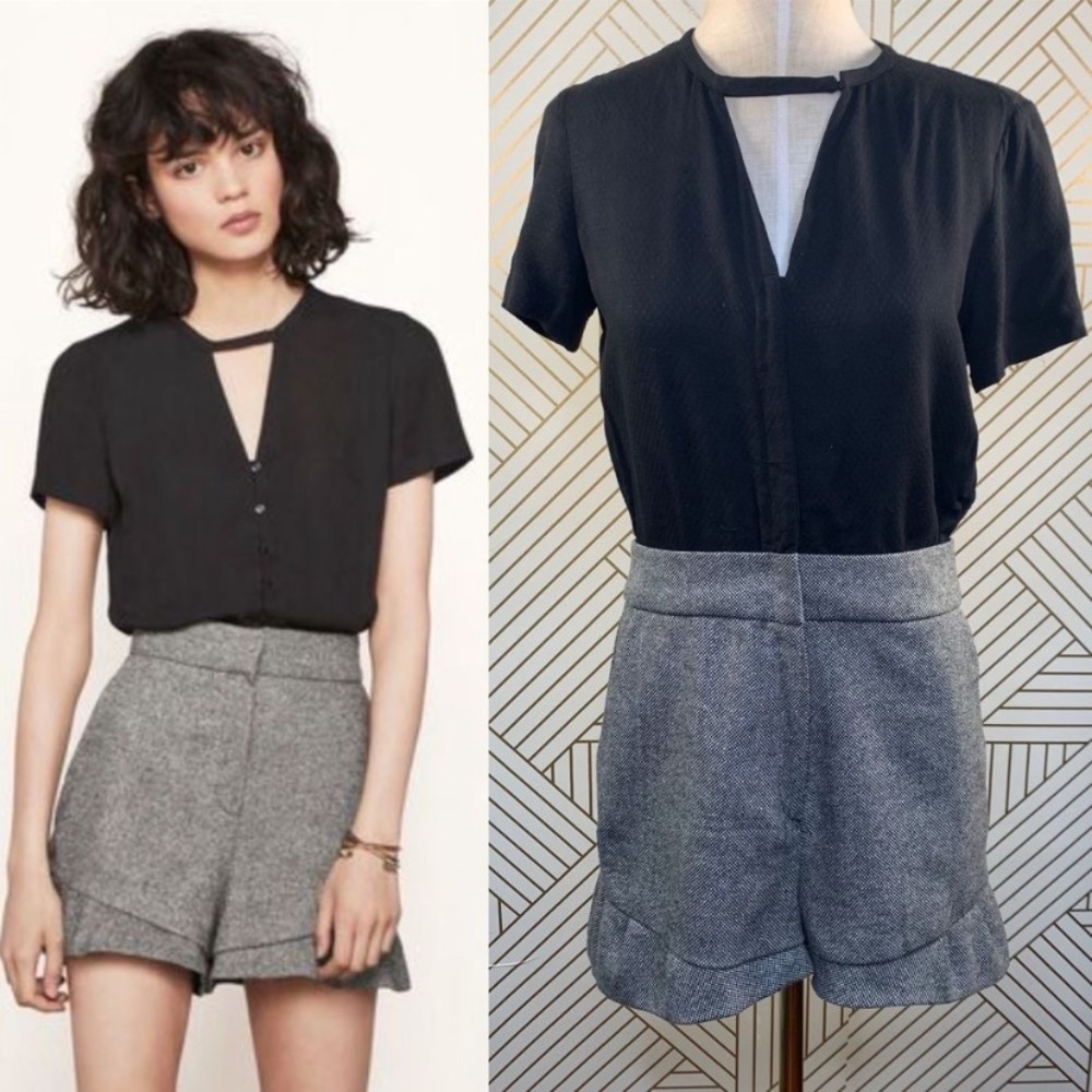 Maje 34 Irra Romper Woven Twill Playsuit